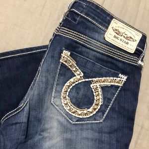 Big Star medium wash Capri jeans